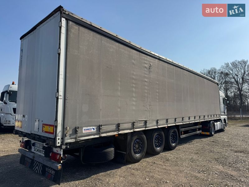 Тентований борт (штора) - напівпричіп Schmitz Cargobull SO1 2008 в Чернівцях