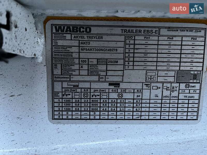 Цистерна полуприцеп AS Teknik AKT3/200N/D35 2022 в Виннице