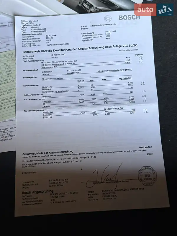 Хетчбек Audi A3 2010 в Львові документ