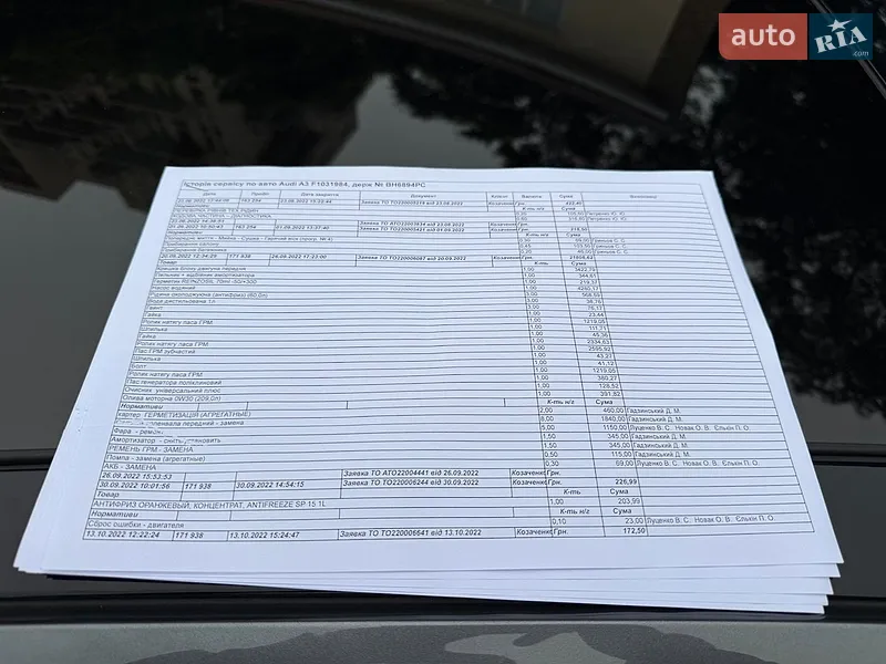 Седан Audi A3 2014 в Одесі документ