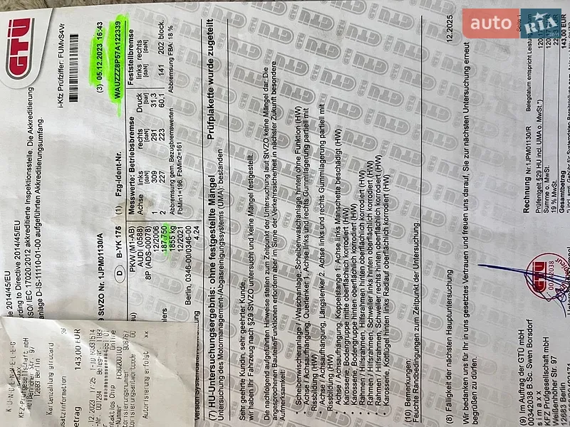 Хэтчбек Audi A3 2006 в Хмельницком документ