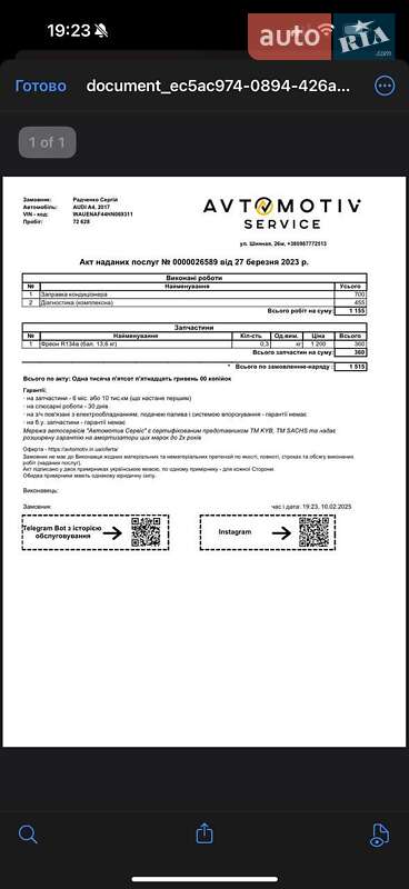 Седан Audi A4 2017 в Дніпрі