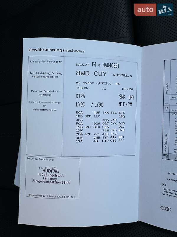 Универсал Audi A4 2020 в Киеве