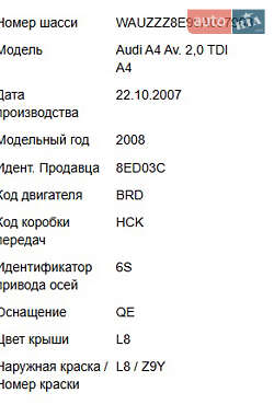Универсал Audi A4 2007 в 