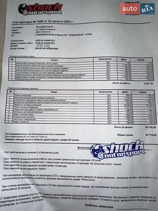 Седан Audi A4 2015 в Киеве