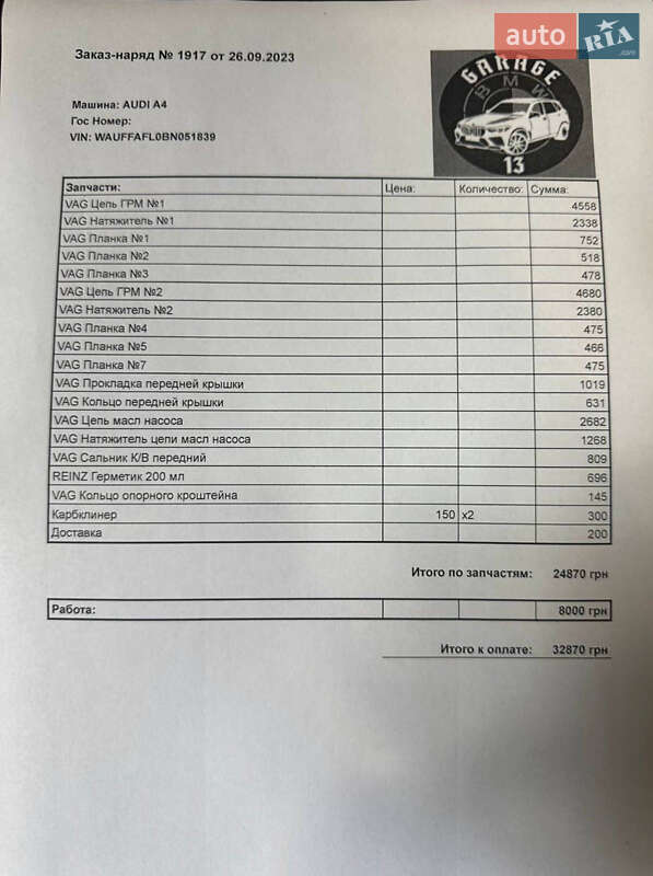 Седан Audi A4 2011 в Києві