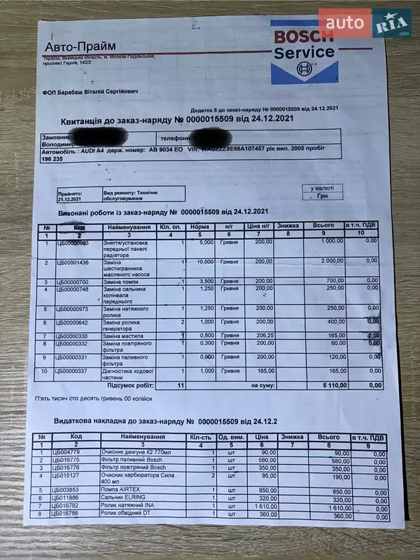 Універсал Audi A4 2005 в Ямполі документ