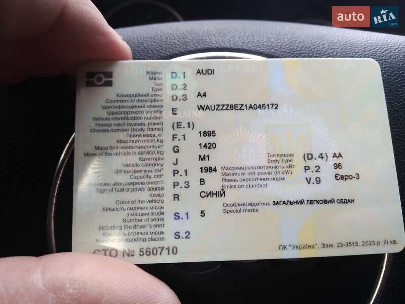 Седан Audi A4 2001 в Полтаве