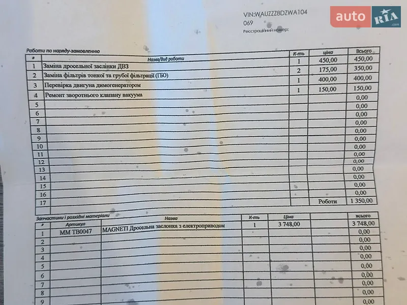 Универсал Audi A4 1997 в Одессе документ