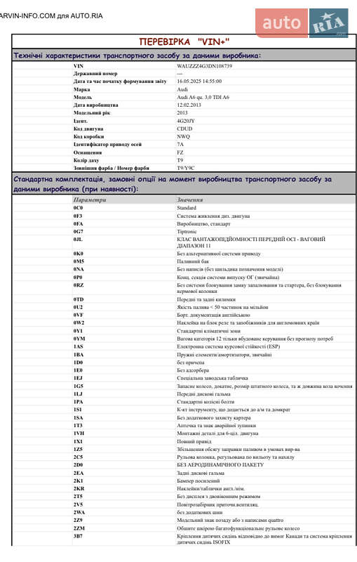 Седан Audi A6 2013 в Києві