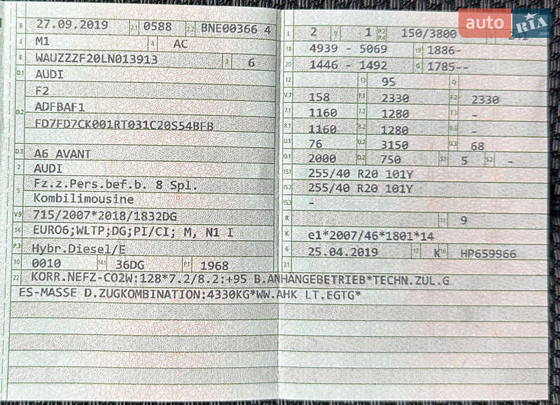 Универсал Audi A6 2020 в Калуше