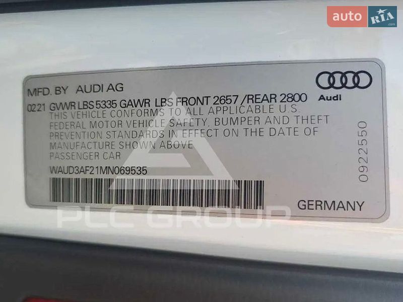 Седан Audi A6 2021 в Василькові