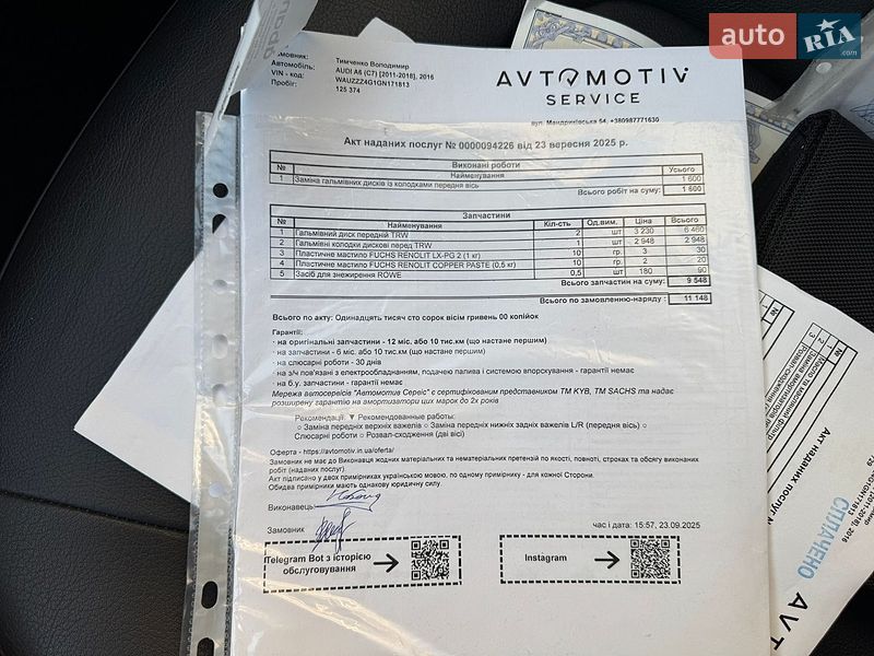 Седан Audi A6 2016 в Дніпрі