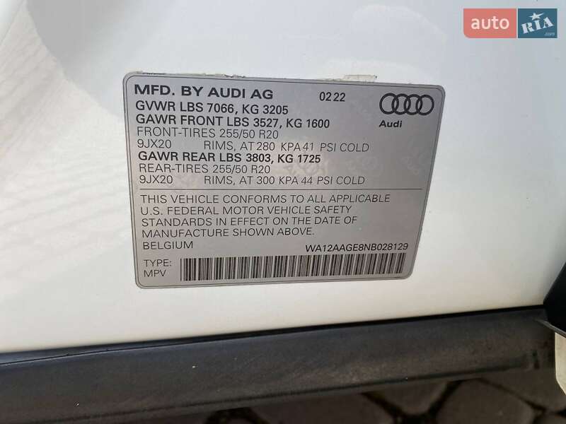 Внедорожник / Кроссовер Audi e-tron Sportback 2022 в Львове