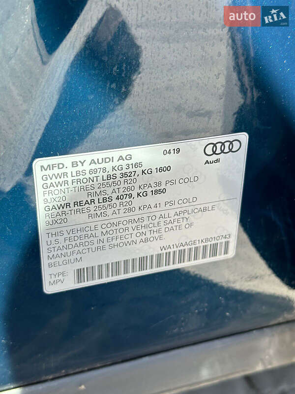 Внедорожник / Кроссовер Audi e-tron 2019 в Горохове фото 35 Внедорожник / Кроссовер Audi e-tron 2019 в Горохове