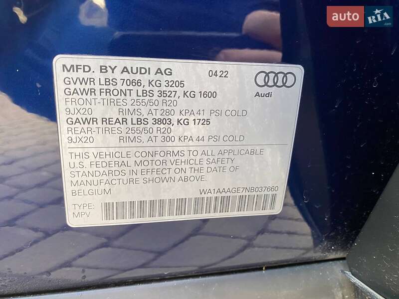 Внедорожник / Кроссовер Audi e-tron 2022 в Львове фото 28 Внедорожник / Кроссовер Audi e-tron 2022 в Львове