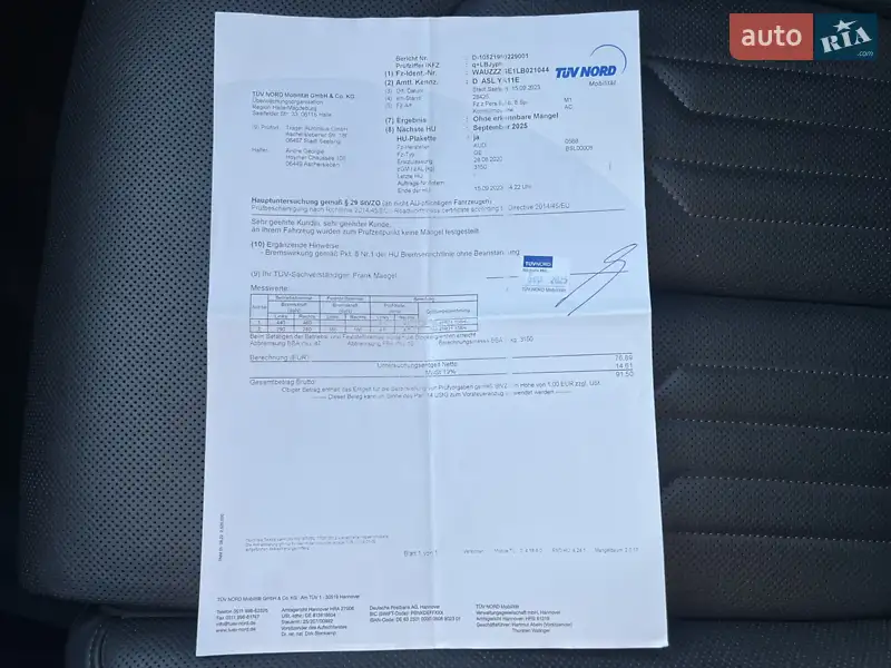 Позашляховик / Кросовер Audi e-tron 2020 в Луцьку документ