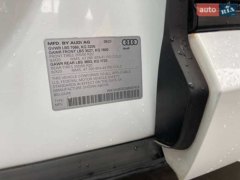 Внедорожник / Кроссовер Audi e-tron 2021 в Львове