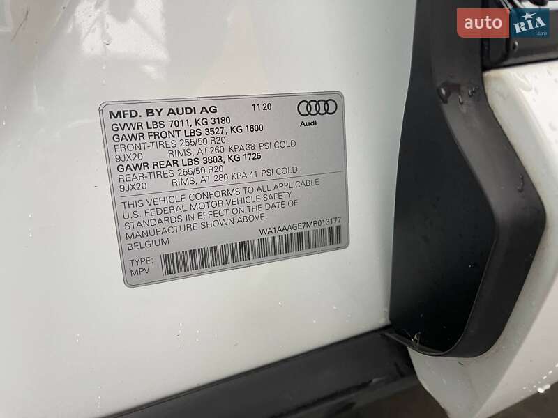 Внедорожник / Кроссовер Audi e-tron 2020 в Львове фото 36 Внедорожник / Кроссовер Audi e-tron 2020 в Львове