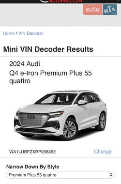 Внедорожник / Кроссовер Audi Q4 e-tron 2024 в 