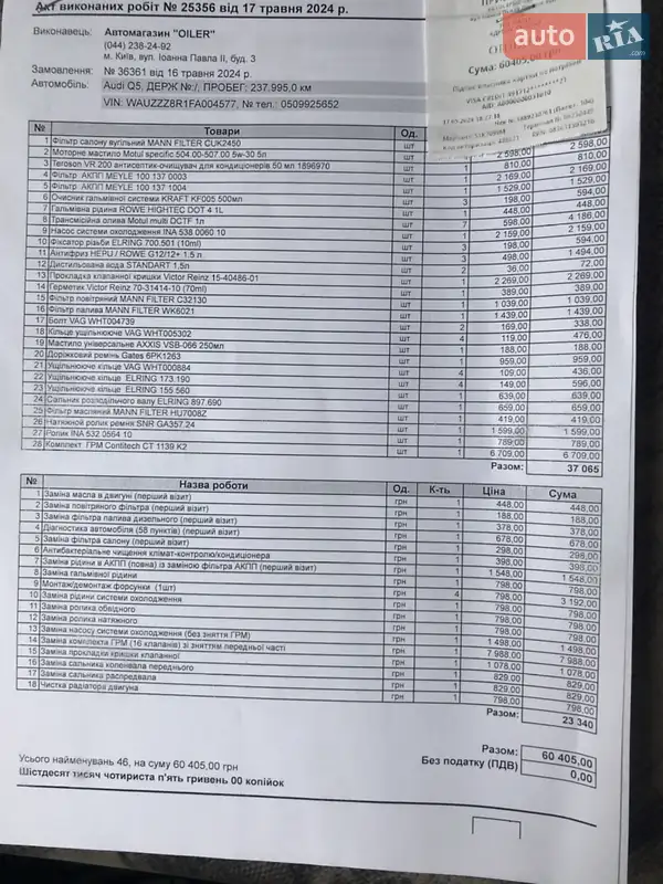 Внедорожник / Кроссовер Audi Q5 2014 в Краматорске документ 2 фото Внедорожник / Кроссовер Audi Q5 2014 в Краматорске документ