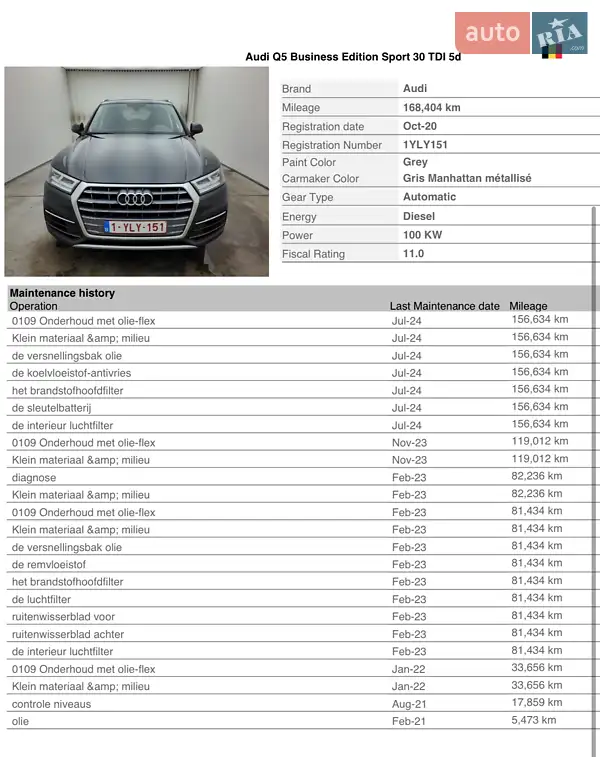 Внедорожник / Кроссовер Audi Q5 2020 в Львове документ