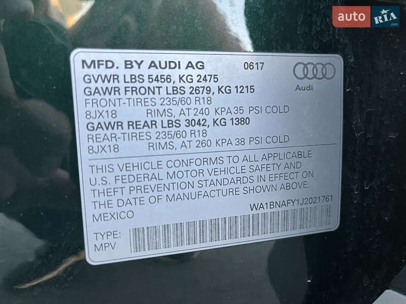 Внедорожник / Кроссовер Audi Q5 2017 в Львове