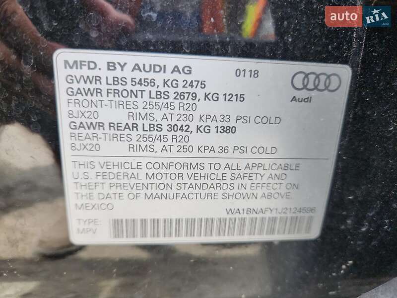 Внедорожник / Кроссовер Audi Q5 2018 в Сумах