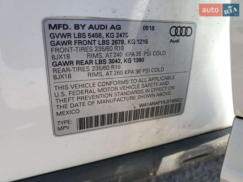 Внедорожник / Кроссовер Audi Q5 2018 в Львове