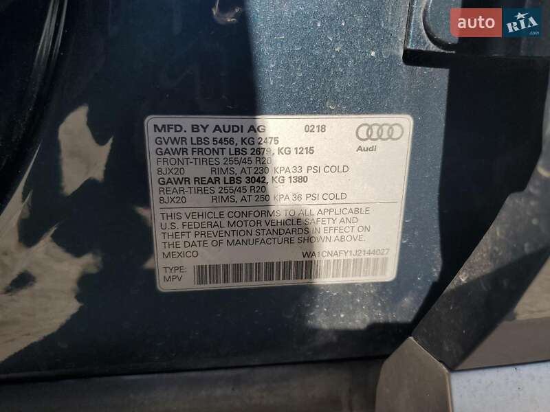 Позашляховик / Кросовер Audi Q5 2018 в Рівному