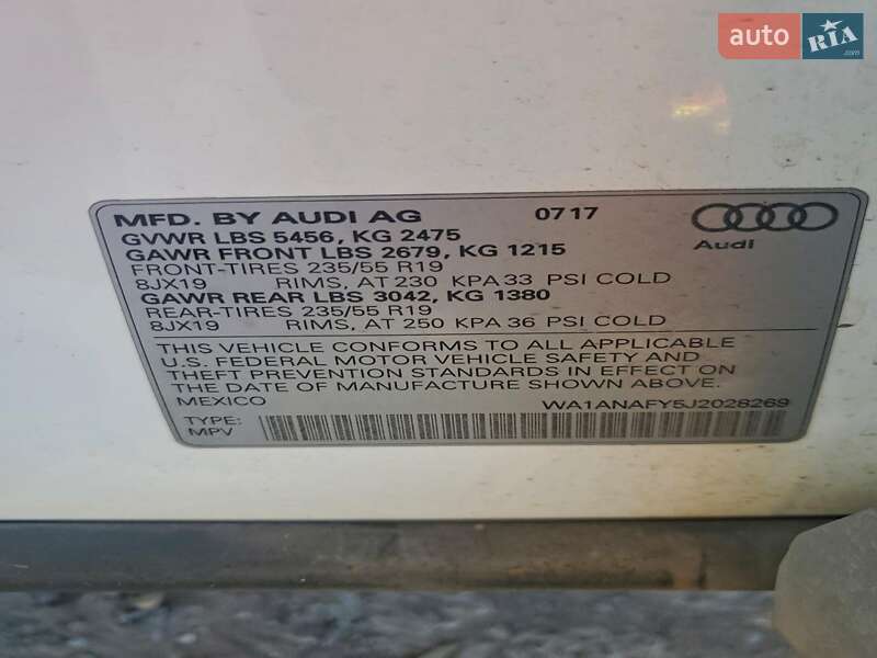 Внедорожник / Кроссовер Audi Q5 2018 в Ивано-Франковске