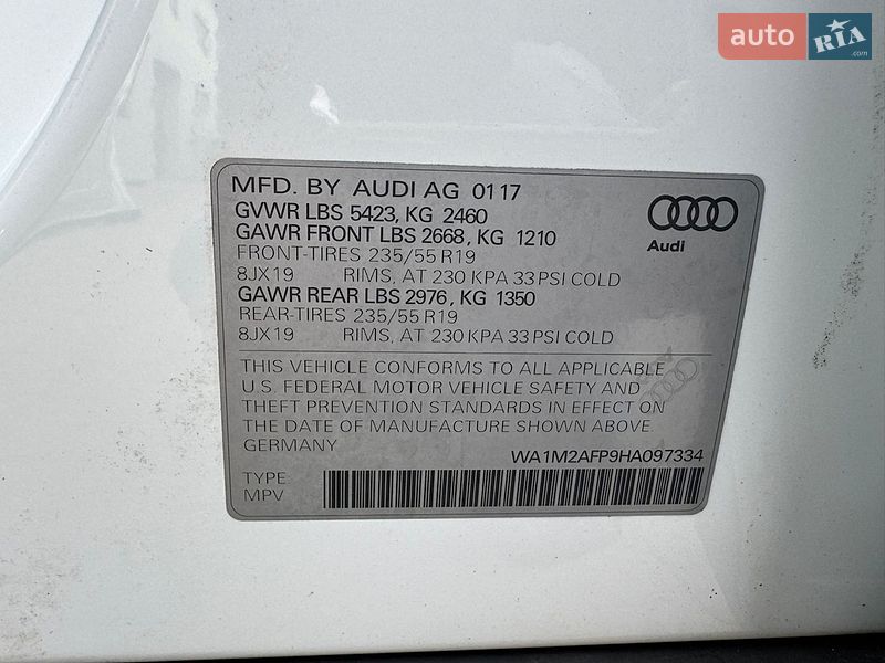Внедорожник / Кроссовер Audi Q5 2017 в Львове фото 26 Внедорожник / Кроссовер Audi Q5 2017 в Львове