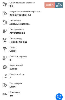 Внедорожник / Кроссовер Audi Q7 2017 в 