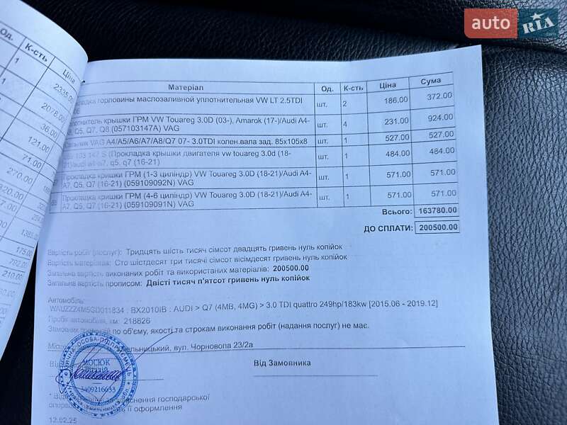 Позашляховик / Кросовер Audi Q7 2015 в Хмельницькому