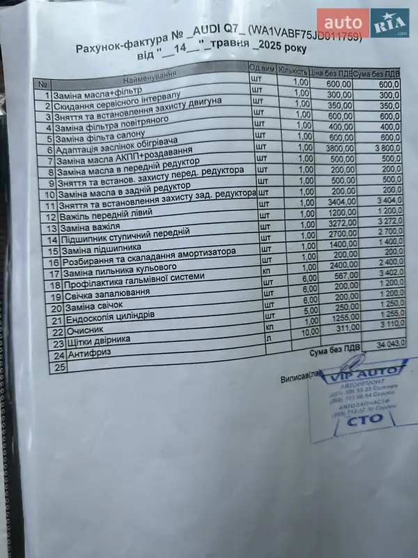 Позашляховик / Кросовер Audi Q7 2017 в Олександрії документ