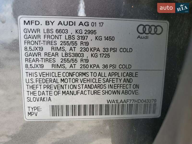 Позашляховик / Кросовер Audi Q7 2017 в Львові фото 13 Позашляховик / Кросовер Audi Q7 2017 в Львові