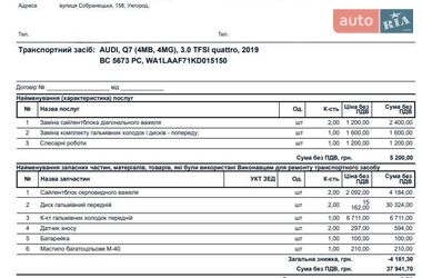 Внедорожник / Кроссовер Audi Q7 2018 в Харькове