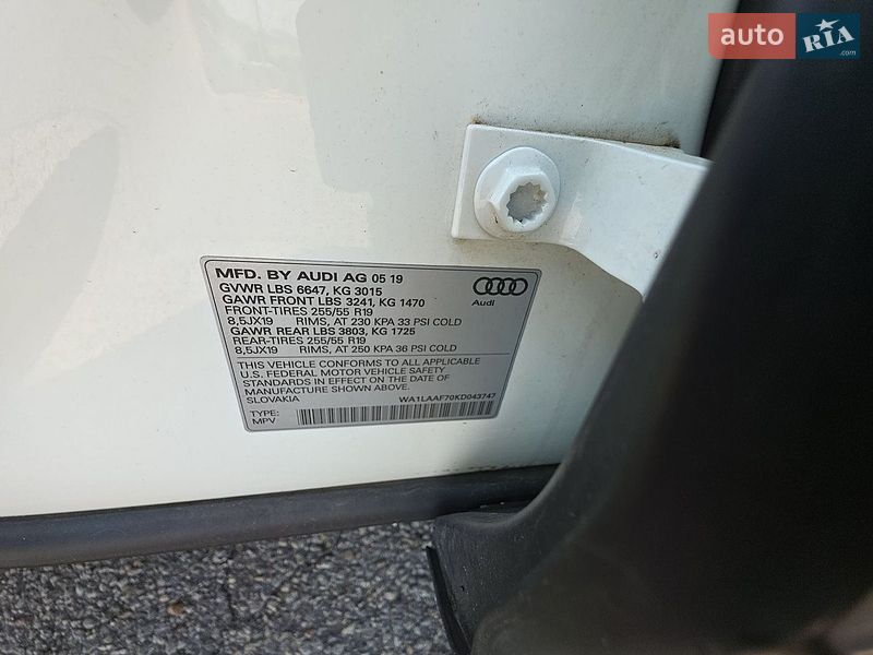 Внедорожник / Кроссовер Audi Q7 2019 в Одессе