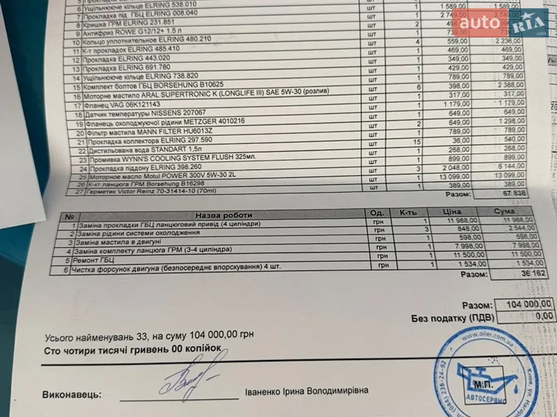 Седан Audi S3 2014 в Киеве документ