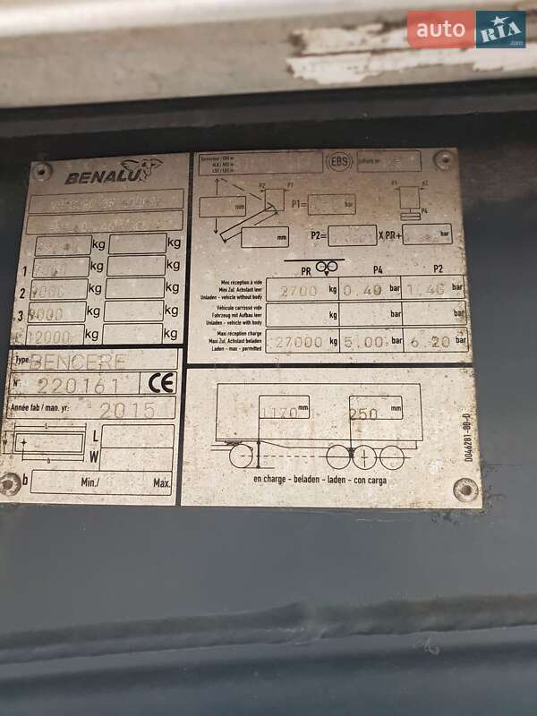 Самосвал полуприцеп Benalu Bencere 2015 в Кривом Роге фото 8 Самосвал полуприцеп Benalu Bencere 2015 в Кривом Роге