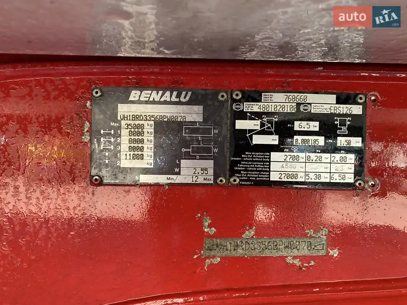Benalu BRD3 2006 VIN VH1BRD3356BPW0070 фото оголошення 5 з 31