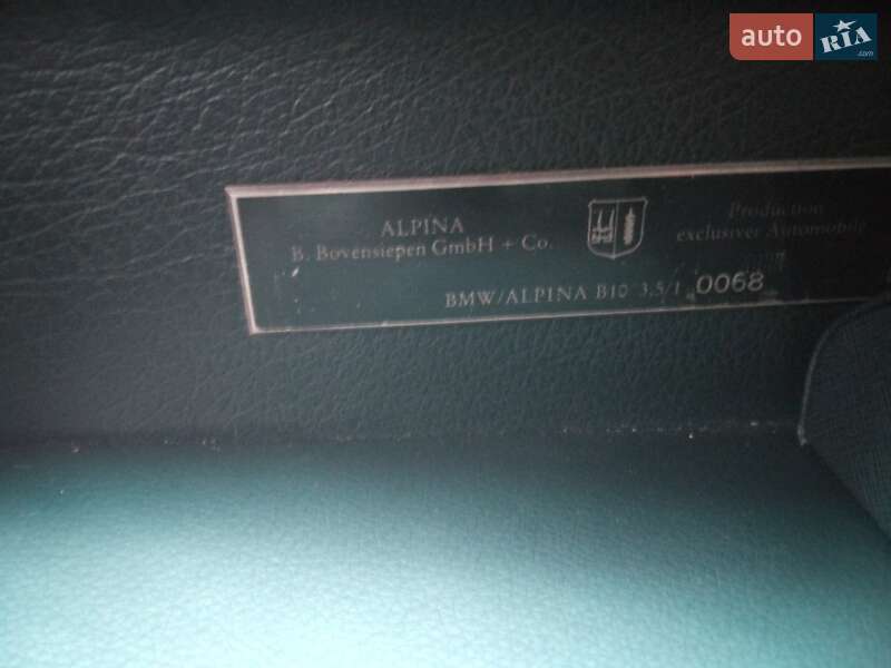 Седан BMW-Alpina B10 1989 в Киеве фото 14 Седан BMW-Alpina B10 1989 в Киеве