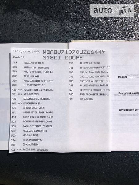 Купе BMW 3 Series 2003 в Кривому Розі