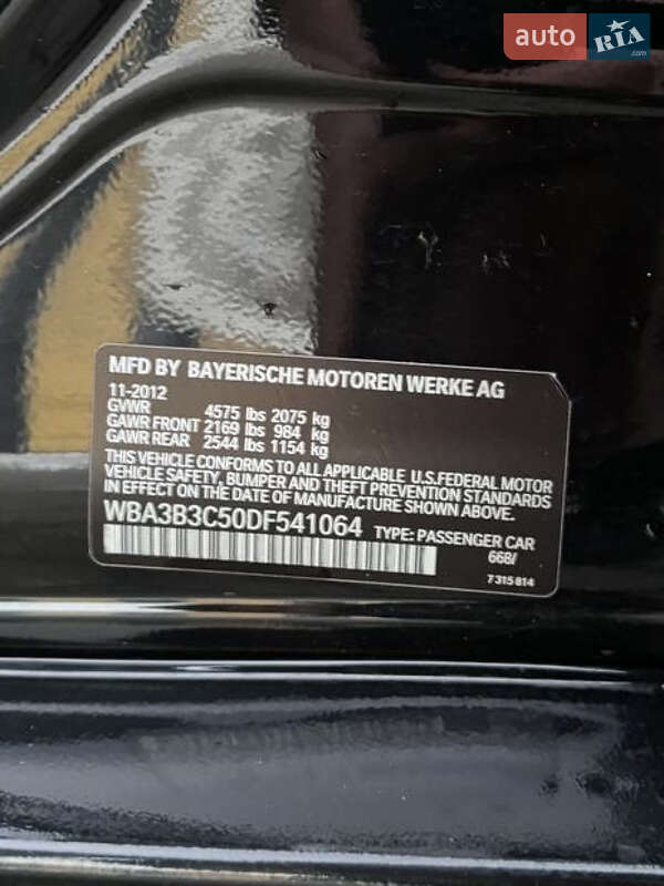 Седан BMW 3 Series 2012 в Черкассах