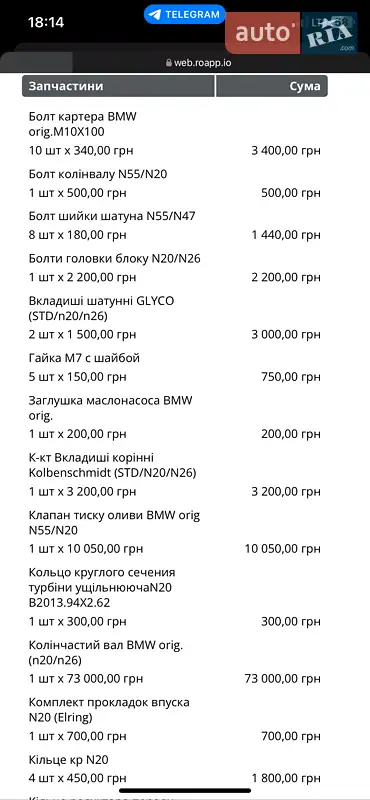 Седан BMW 3 Series 2014 в Киеве документ