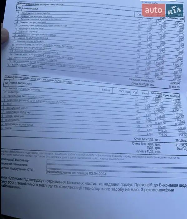 Седан BMW 5 Series 2012 в Киеве документ