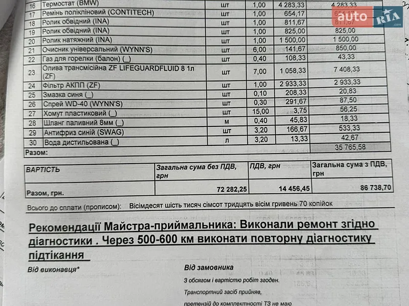Седан BMW 5 Series 2011 в Броварах документ 10 фото Седан BMW 5 Series 2011 в Броварах документ
