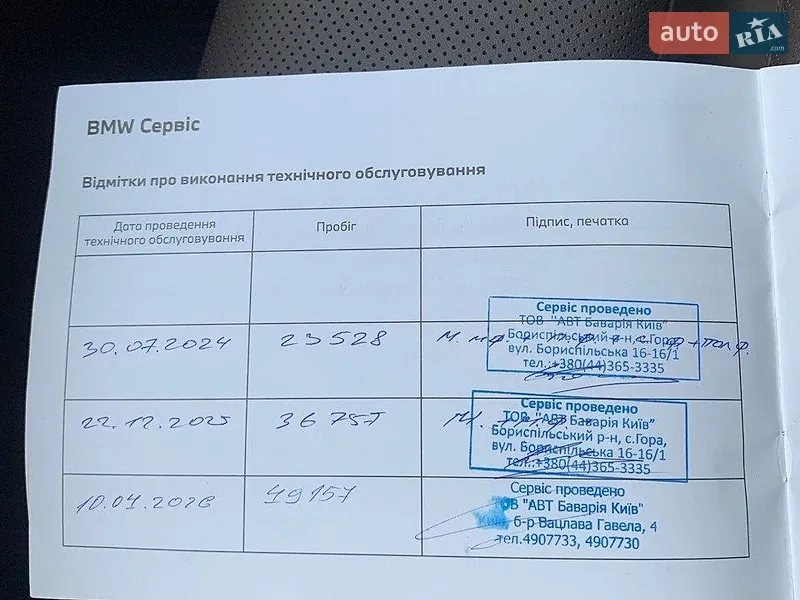 Седан BMW 5 Series 2023 в Киеве документ