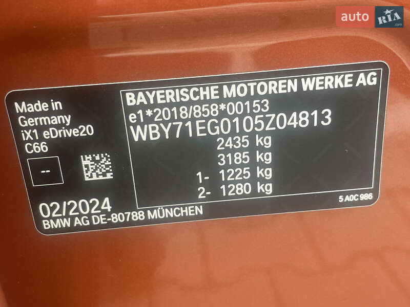 Внедорожник / Кроссовер BMW iX1 2024 в Киеве фото 19 Внедорожник / Кроссовер BMW iX1 2024 в Киеве