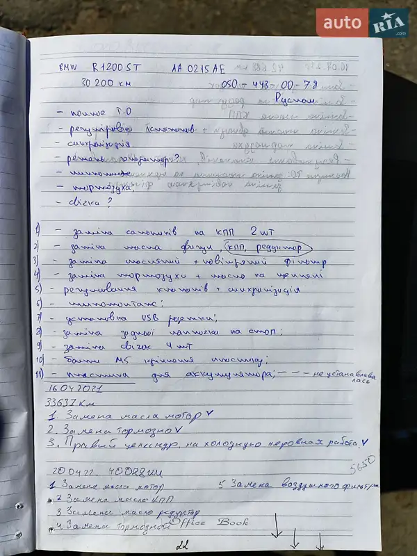 Мотоцикл Спорт-туризм BMW R 1200ST 2007 в Києві документ